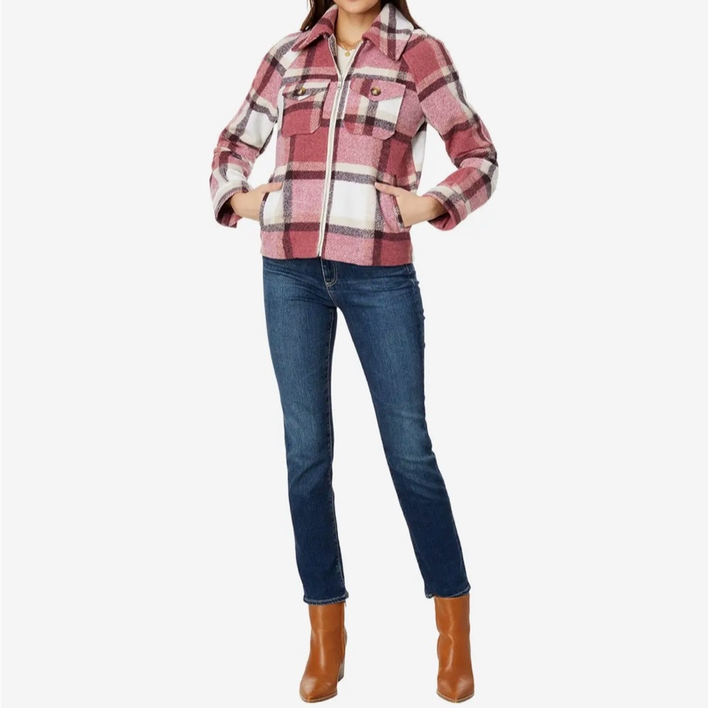 Avec Les Filles Pink and Blue Plaid Jacket